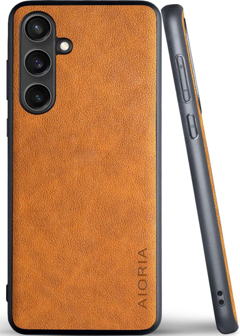 for Samsung Galaxy S Series Case Premium Leather Cover Retro Design Full Protective Phone Case for Samsung Galaxy S25 Ultra Edge FE Plus S24 FE5G