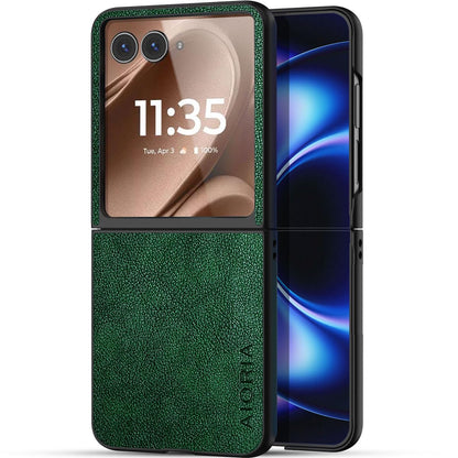 AIORIA for Motorola Razr Ultra 2026 Case Compatible Motorola Razr Ultra 2025 Case Premium Leather Cover Retro Design Full Protective Case (Coffee, for Razr Ultra 2026/2025)