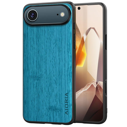 Case for iPhone 17 Pro Max Air Imitation Bamboo Pattern PU Leather Design Phone Case Protective Cover