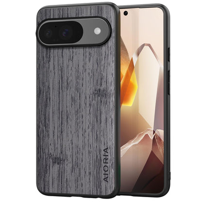 Case for Google Pixel 9 9A Imitation Bamboo Pattern PU Leather Design Phone Case Protective Cover