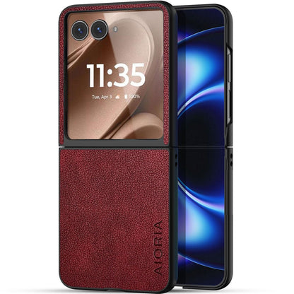 AIORIA for Motorola Razr Ultra 2026 Case Compatible Motorola Razr Ultra 2025 Case Premium Leather Cover Retro Design Full Protective Case (Coffee, for Razr Ultra 2026/2025)