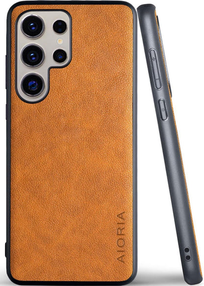 for Samsung Galaxy S Series Case Premium Leather Cover Retro Design Full Protective Phone Case for Samsung Galaxy S25 Ultra Edge FE Plus S24 FE5G