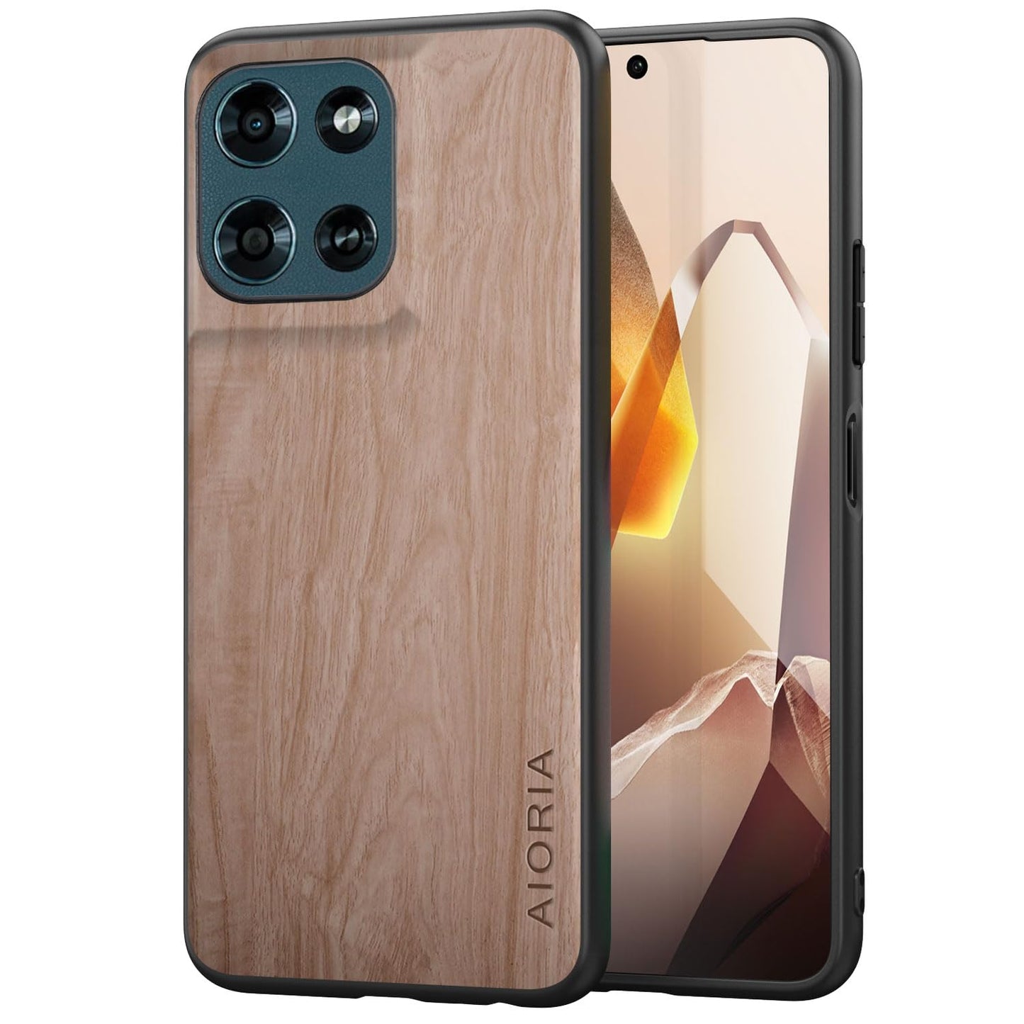Case for Motorola Moto G 2025 5G funda Bamboo Wood Pattern PU Leather Back Cover for Moto g 2025 case (Blue, Moto G 2025)