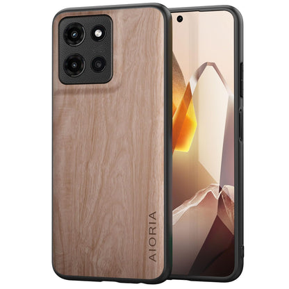 Case for Motorola Moto G 2025 5G funda Bamboo Wood Pattern PU Leather Back Cover for Moto g 2025 case (Blue, Moto G 2025)