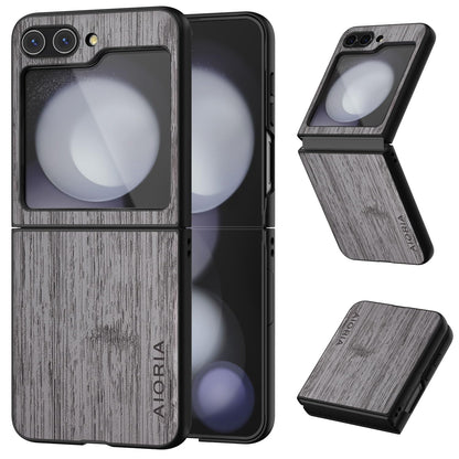 case for Samsung Galaxy Z Flip 5 6 7 Imitation Bamboo Pattern PU Leather Phone Case Protective Cover