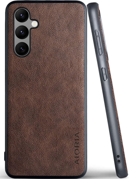 for Samsung Galaxy A Series Case A17 A56 A36 A26 A16 A55 A35 A25 A15 Premium Leather Cover Retro Design Full Protective Phone Case for Samsung Galaxy A26 5G (Red, A26)