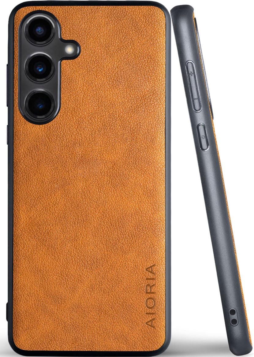 for Samsung Galaxy S Series Case Premium Leather Cover Retro Design Full Protective Phone Case for Samsung Galaxy S25 Ultra Edge FE Plus S24 FE5G