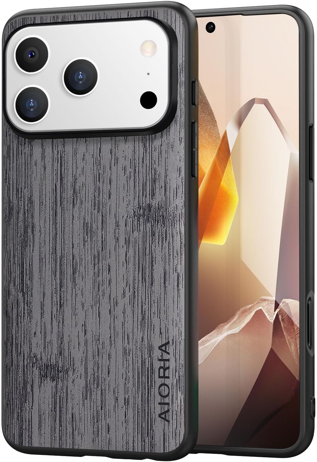 Case for iPhone 17 Pro Max Air Imitation Bamboo Pattern PU Leather Design Phone Case Protective Cover
