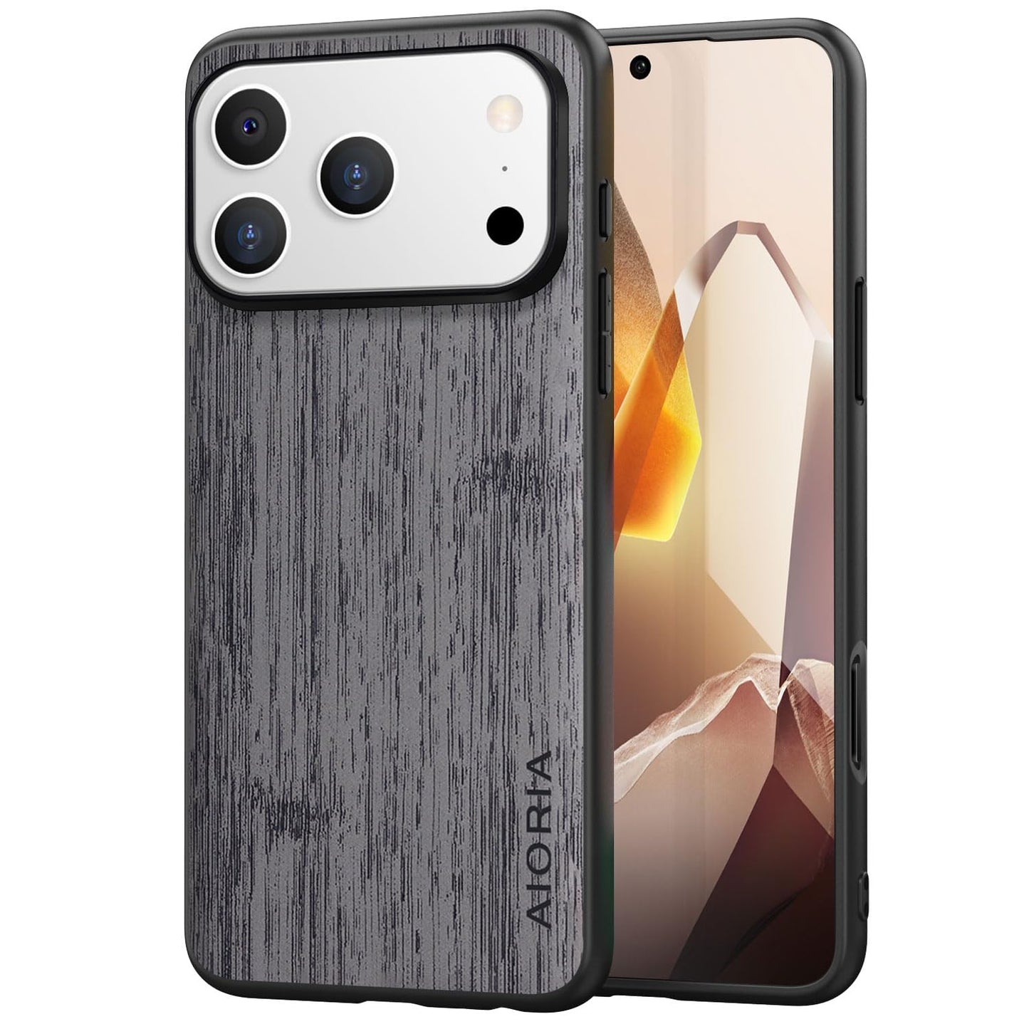 Case for iPhone 17 Pro Max Air Imitation Bamboo Pattern PU Leather Design Phone Case Protective Cover