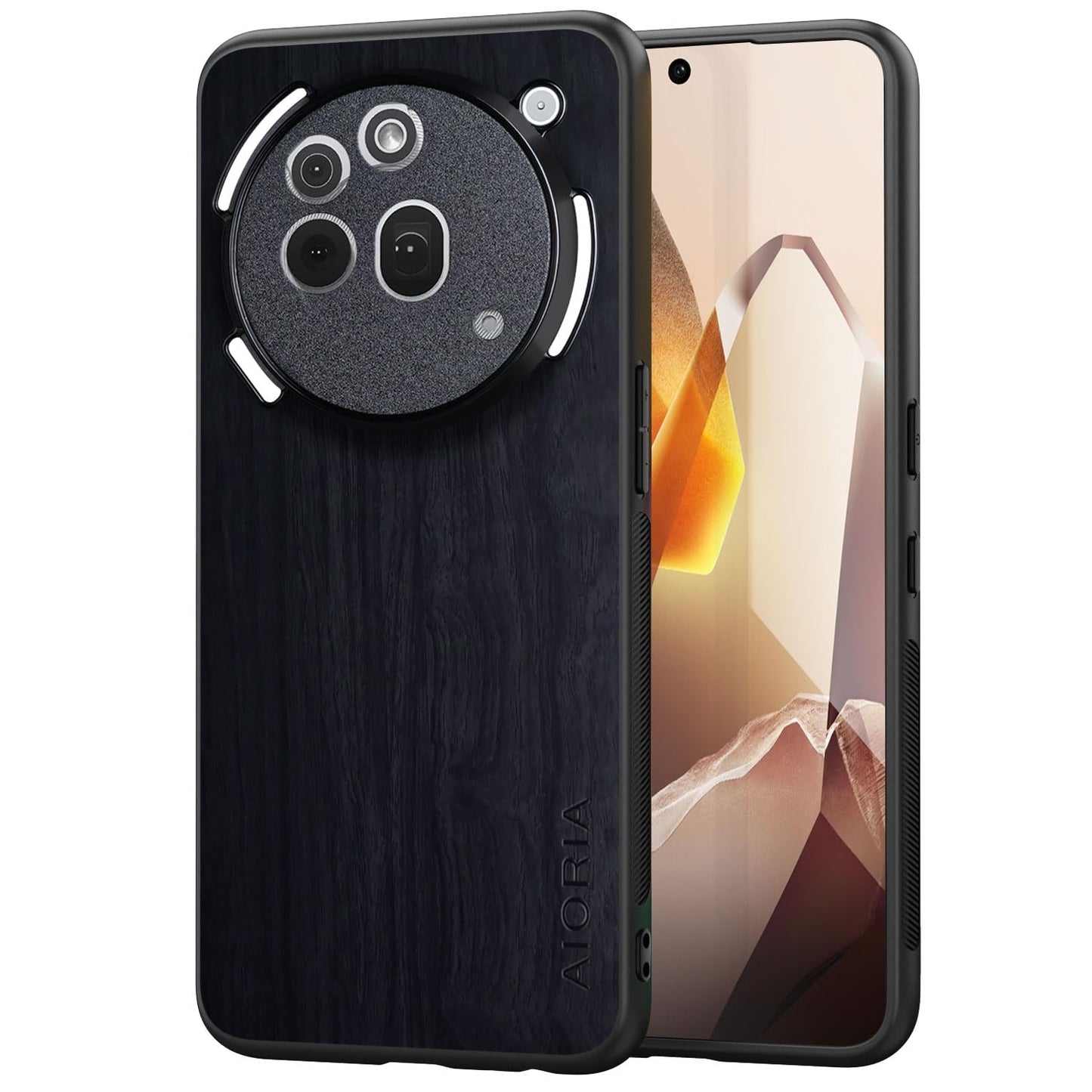 Case for Nothing Phone 3 5G funda Bamboo Wood Pattern PU Leather Back Cover for phone3 case (Yellow, Nothing Phone 3)