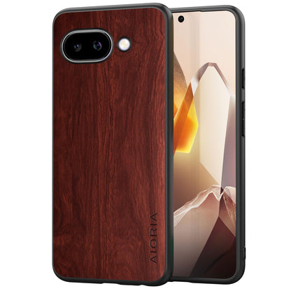 Case for Google Pixel 9 Pro XL 5G funda Bamboo Wood Pattern PU Leather Back Cover for Google 9 proxl case (Blue, Pixel 9 Pro XL)