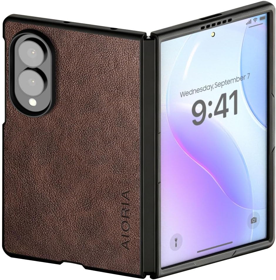 AIORIA for Samsung Galaxy Z Fold 8 Ultra Case Premium Leather Cover Retro Design Full Protective Case