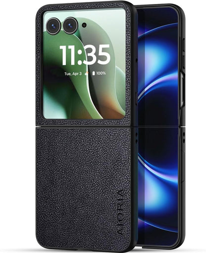 AIORIA for Motorola Razr Ultra 2026 Case Compatible Motorola Razr Ultra 2025 Case Premium Leather Cover Retro Design Full Protective Case (Coffee, for Razr Ultra 2026/2025)