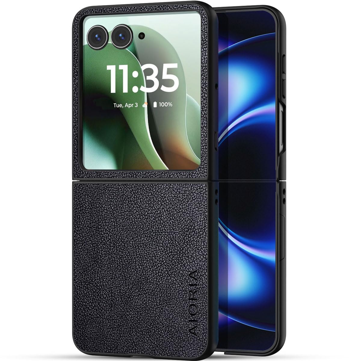 AIORIA for Motorola Razr Ultra 2026 Case Compatible Motorola Razr Ultra 2025 Case Premium Leather Cover Retro Design Full Protective Case (Coffee, for Razr Ultra 2026/2025)