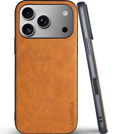 AIORIA for iPhone 18 Pro Max Case Premium Leather Cover Retro Design Full Protective Case (Red, for iPhone 18 Pro Max)