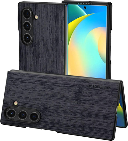 Case for Samsung Galaxy Z Fold 5 6 7 Imitation Bamboo Pattern PU Leather Phone Case Protective Cover