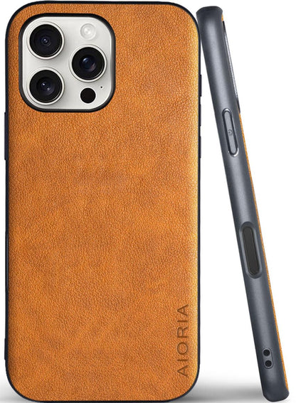 AIORIA for iPhone 18 Pro Max Case Premium Leather Cover Retro Design Full Protective Case (Red, for iPhone 18 Pro Max)