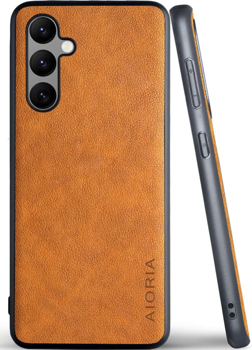 for Samsung Galaxy A Series Case A17 A56 A36 A26 A16 A55 A35 A25 A15 Premium Leather Cover Retro Design Full Protective Phone Case for Samsung Galaxy A26 5G (Red, A26)