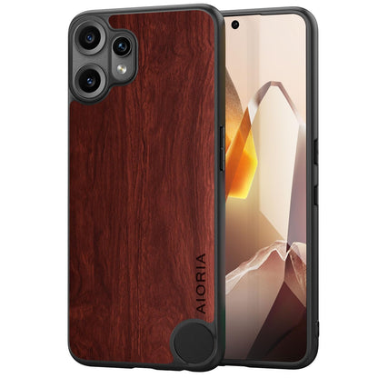 Case for Nothing Phone 3 5G funda Bamboo Wood Pattern PU Leather Back Cover for phone3 case (Yellow, Nothing Phone 3)