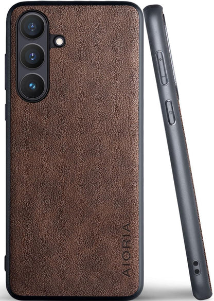 for Samsung Galaxy S Series Case Premium Leather Cover Retro Design Full Protective Phone Case for Samsung Galaxy S25 Ultra Edge FE Plus S24 FE5G