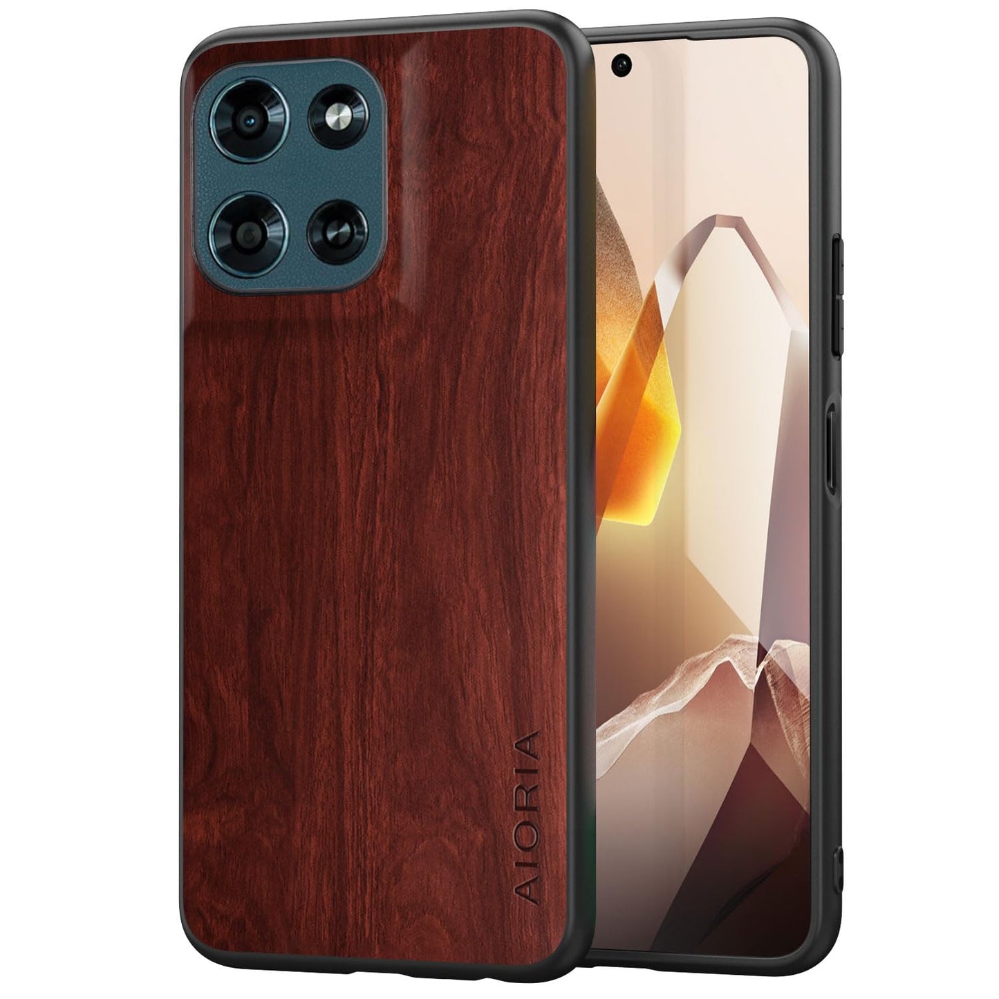 Case for Motorola Moto G 2025 5G funda Bamboo Wood Pattern PU Leather Back Cover for Moto g 2025 case (Blue, Moto G 2025)