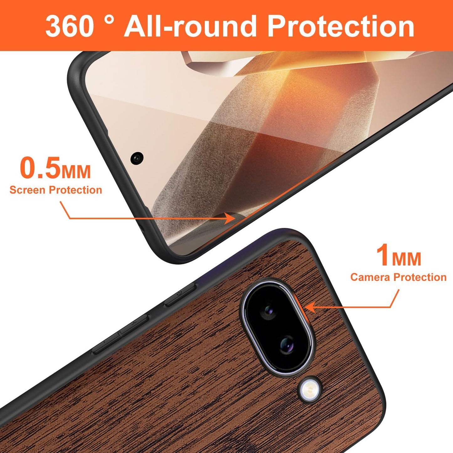 Case for Google Pixel 9 9A Imitation Bamboo Pattern PU Leather Design Phone Case Protective Cover
