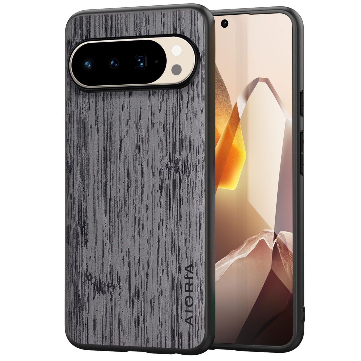 Case for Google Pixel 10 Pro XL Imitation Bamboo Pattern PU Leather Design Phone Case Protective Cover (Cyan, for Pixel 10 Pro XL)