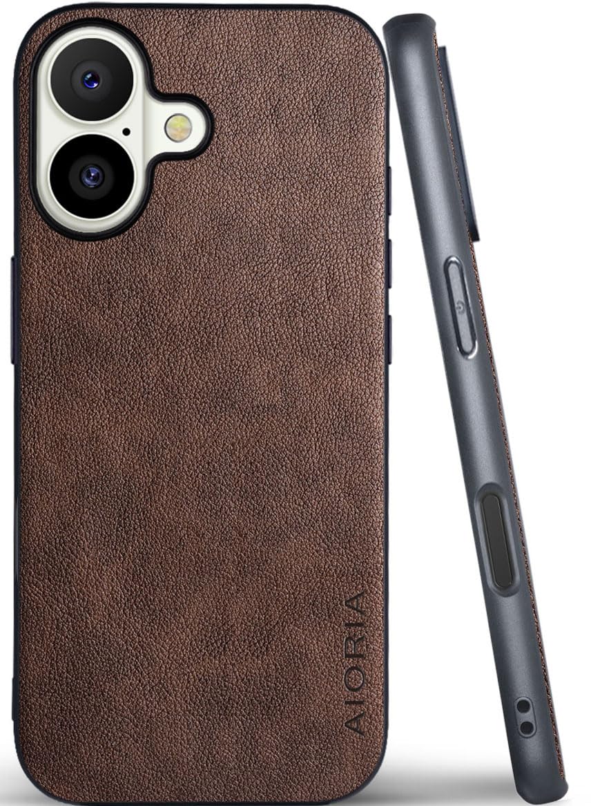 AIORIA for iPhone 18 Pro Max Case Premium Leather Cover Retro Design Full Protective Case (Red, for iPhone 18 Pro Max)