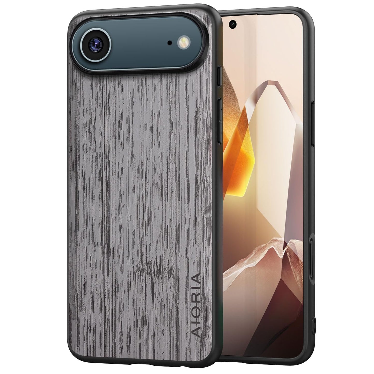 Case for iPhone 17 Pro Max Air Imitation Bamboo Pattern PU Leather Design Phone Case Protective Cover