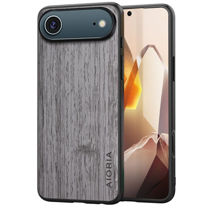 Case for iPhone 17 Pro Max Air Imitation Bamboo Pattern PU Leather Design Phone Case Protective Cover