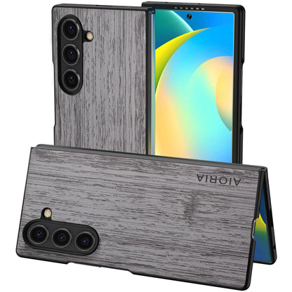 Case for Samsung Galaxy Z Fold 5 6 7 Imitation Bamboo Pattern PU Leather Phone Case Protective Cover