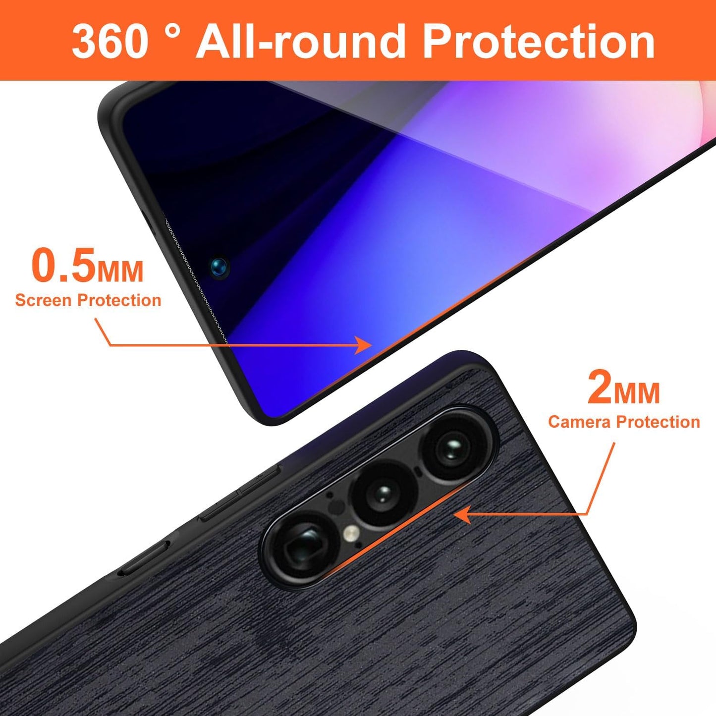 Case for Sony Xperia 1 VII III Imitation Bamboo Pattern PU Leather Design Phone Case Protective Cover