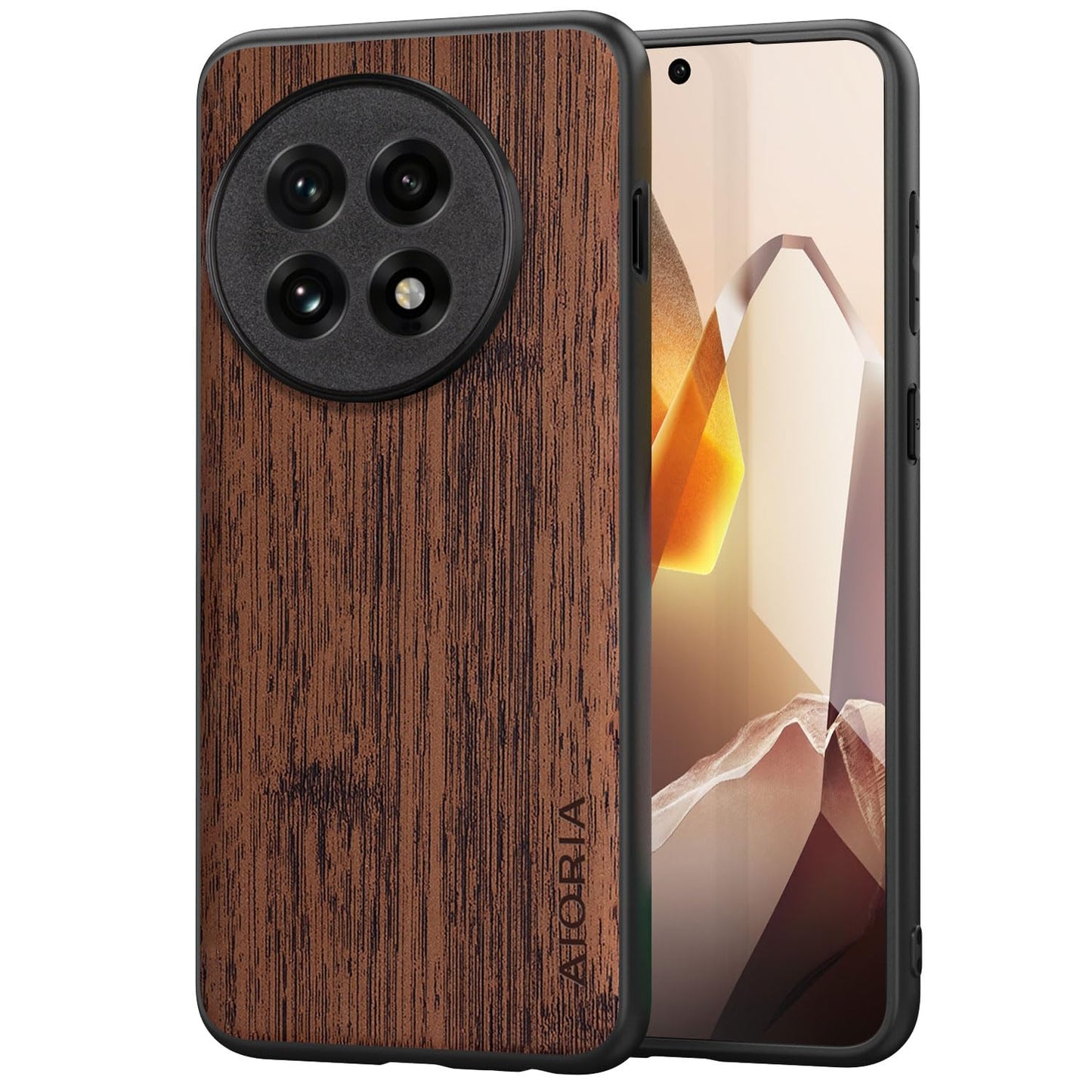 Case for Oneplus 13 13R Imitation Bamboo Pattern PU Leather Design Phone Case Protective Cover