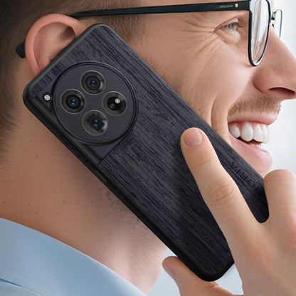 Case for Oneplus 12 12R Imitation Bamboo Pattern PU Leather Design Phone Case Protective Cover