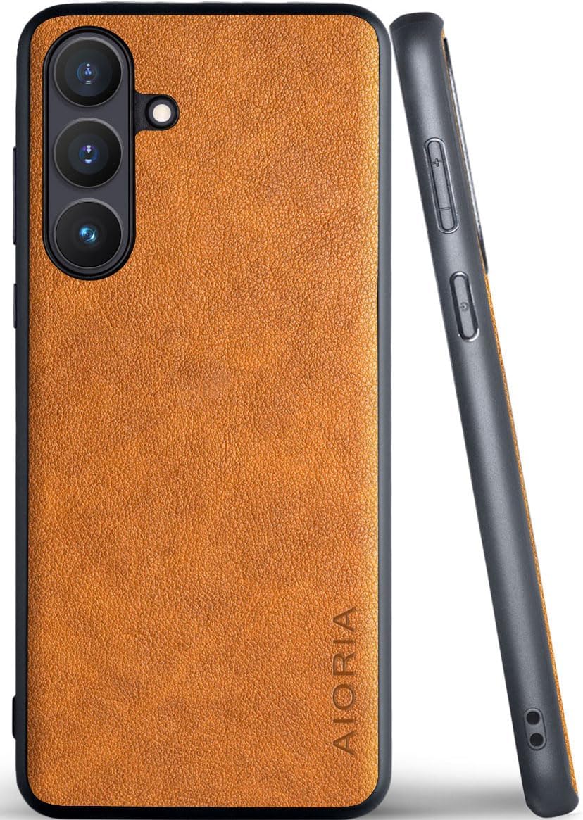 for Samsung Galaxy S Series Case Premium Leather Cover Retro Design Full Protective Phone Case for Samsung Galaxy S25 Ultra Edge FE Plus S24 FE5G