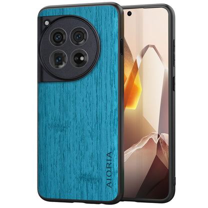 Case for Oneplus 12 12R Imitation Bamboo Pattern PU Leather Design Phone Case Protective Cover
