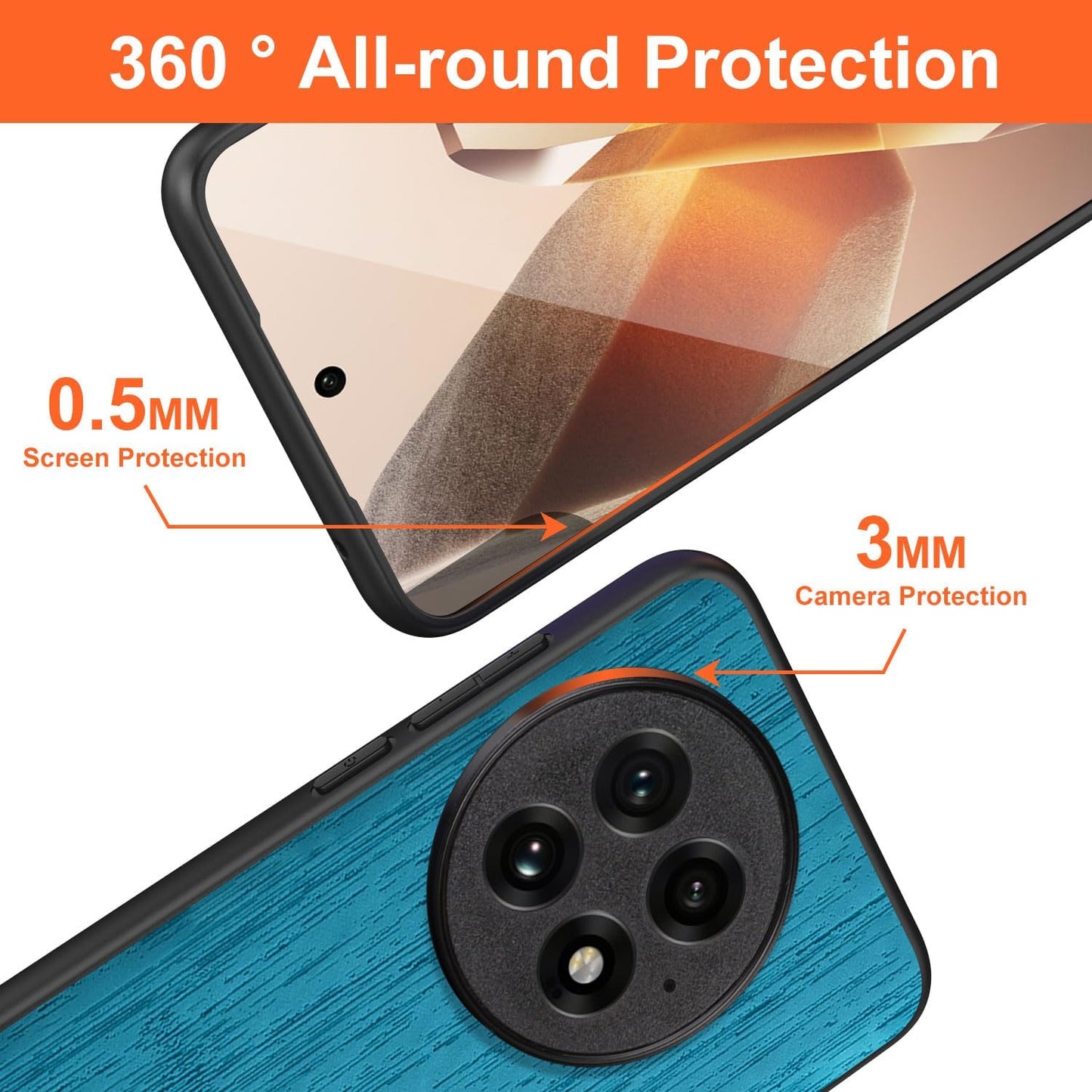 Case for Oneplus 13 13R Imitation Bamboo Pattern PU Leather Design Phone Case Protective Cover