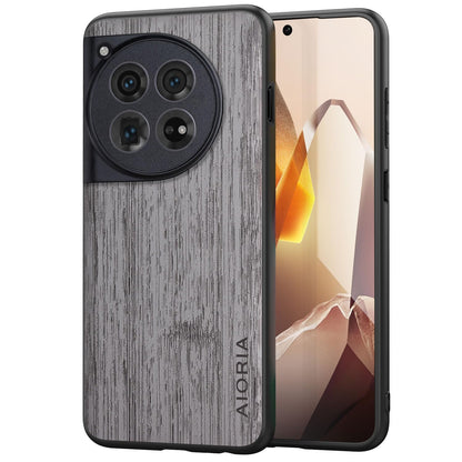 Case for Oneplus 12 12R Imitation Bamboo Pattern PU Leather Design Phone Case Protective Cover