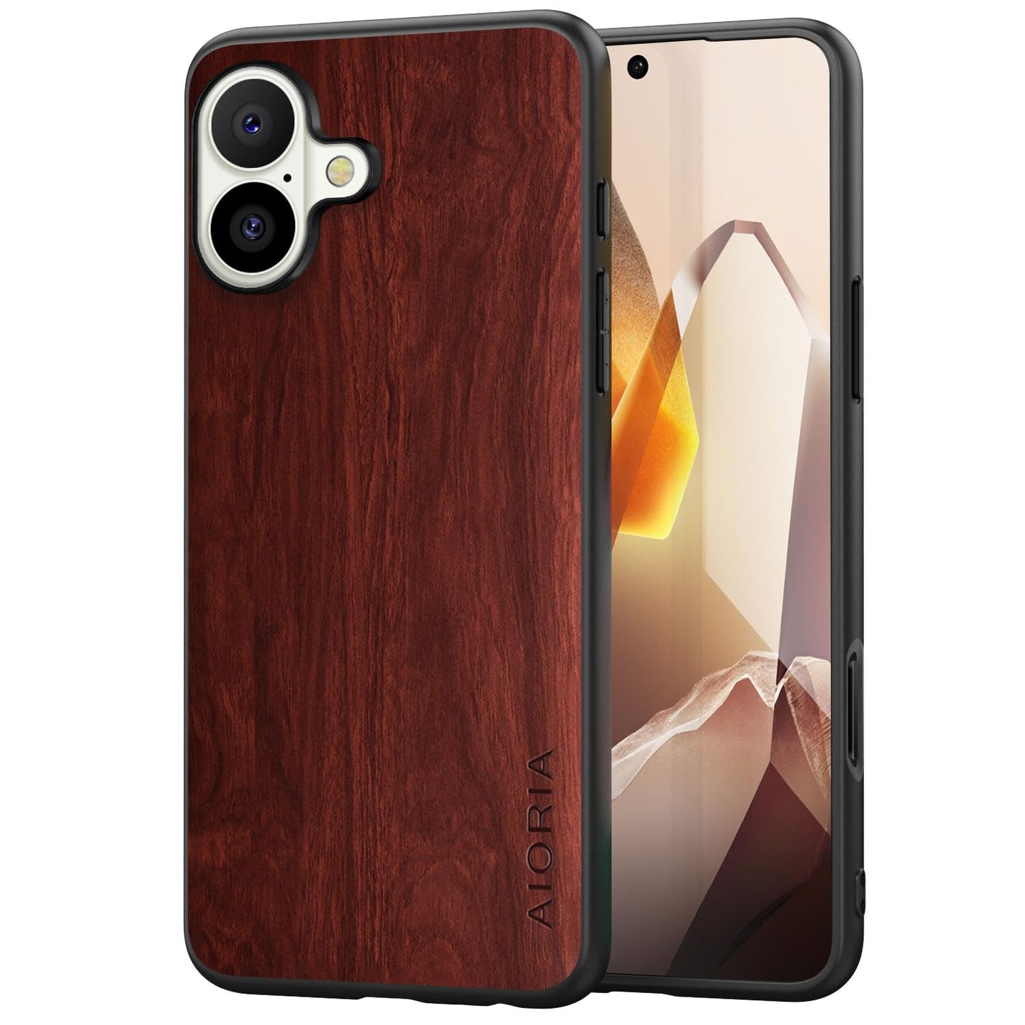 Case for iPhone 17 Pro 5G funda Bamboo Wood Pattern PU Leather Back Cover for iphone17 pro case (White, iPhone 17 Pro)