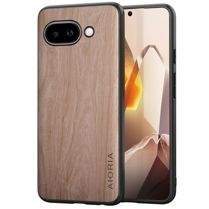 Case for Google Pixel 9 Pro XL 5G funda Bamboo Wood Pattern PU Leather Back Cover for Google 9 proxl case (Blue, Pixel 9 Pro XL)