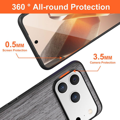 Case for iPhone 17 Pro Max Air Imitation Bamboo Pattern PU Leather Design Phone Case Protective Cover