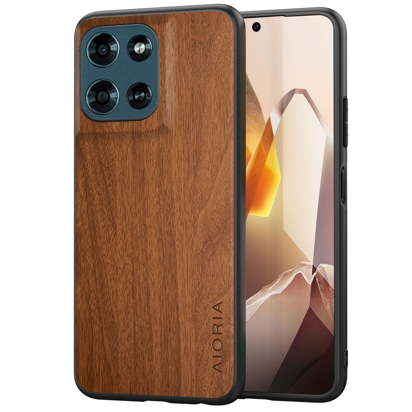 Case for Motorola Moto G 2025 5G funda Bamboo Wood Pattern PU Leather Back Cover for Moto g 2025 case (Blue, Moto G 2025)