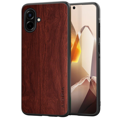 Case for Samsung Galaxy A17 5G funda Bamboo Wood Pattern PU Leather Back Cover for Samsung Galaxy a17 case (Yellow, Galaxy A17)