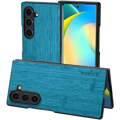 Case for Samsung Galaxy Z Fold 5 6 7 Imitation Bamboo Pattern PU Leather Phone Case Protective Cover
