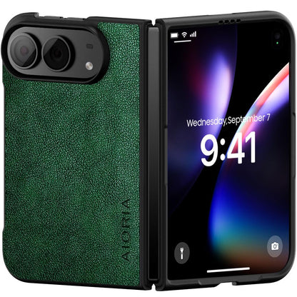 AIORIA for iPhone Duo Case Premium Leather Cover Retro Design Full Protective Case (Black, for iPhone Duo)