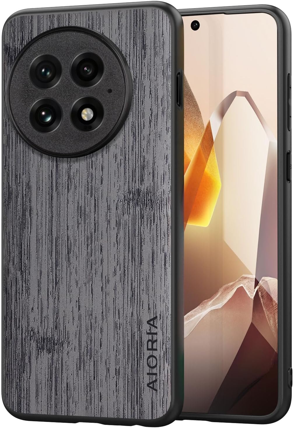 Case for Oneplus 13 13R Imitation Bamboo Pattern PU Leather Design Phone Case Protective Cover