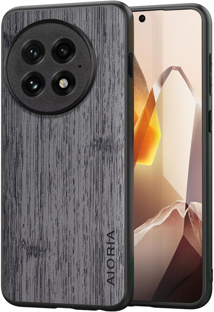 Case for Oneplus 13 13R Imitation Bamboo Pattern PU Leather Design Phone Case Protective Cover