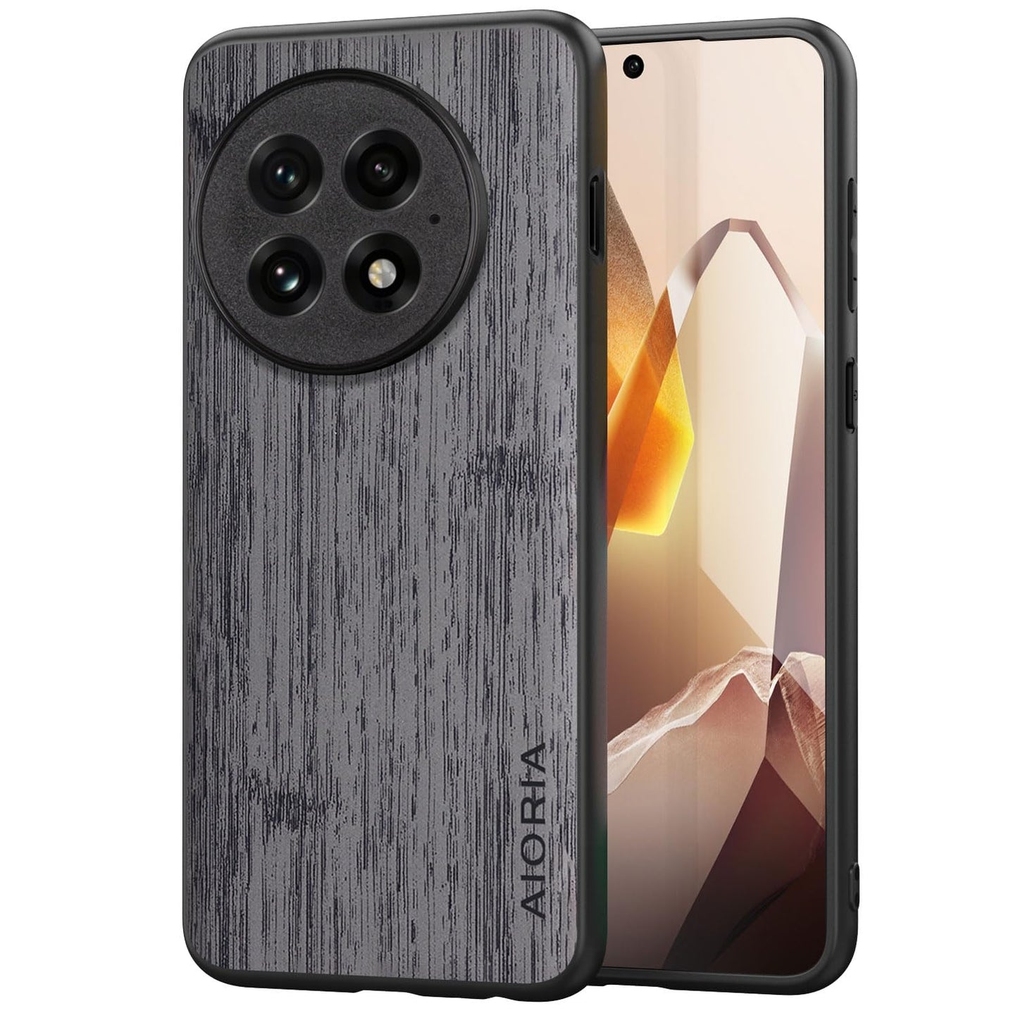 Case for Oneplus 13 13R Imitation Bamboo Pattern PU Leather Design Phone Case Protective Cover