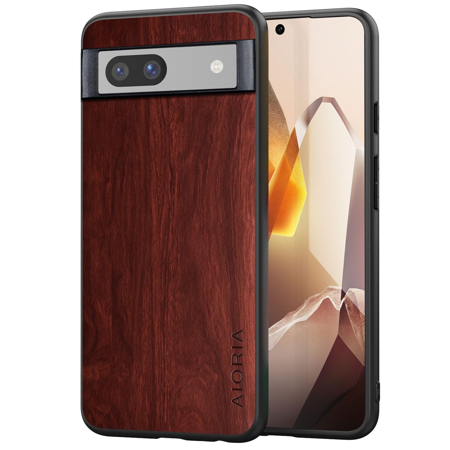 Case for Google Pixel 9 Pro XL 5G funda Bamboo Wood Pattern PU Leather Back Cover for Google 9 proxl case (Blue, Pixel 9 Pro XL)
