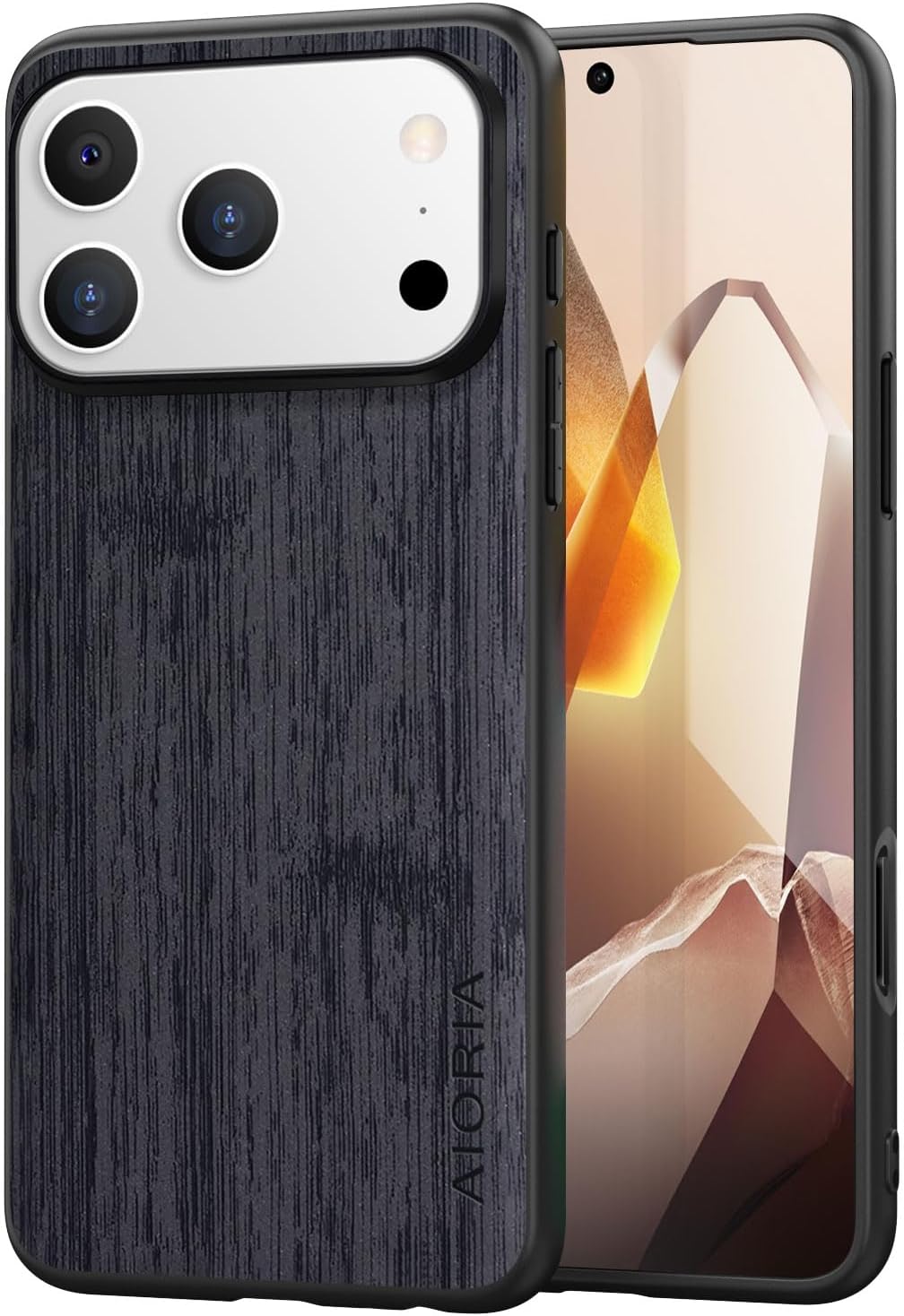 Case for iPhone 17 Pro Max Air Imitation Bamboo Pattern PU Leather Design Phone Case Protective Cover